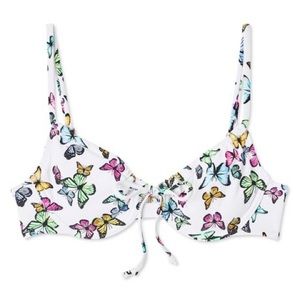 White Bikini Top With Butterfly’s